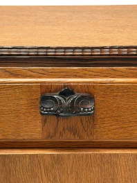 1920s Art Deco Nightstands by Fa. S. Speelman, Solid Oak & Ebony 2