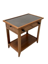 Art Deco Serving Table by Hendrik Wouda, 1924, Solid Oak & Ebony
