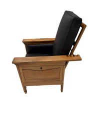 1920s Art Deco Lounge Chair by Anton Lucas in Solid Oak & Ebony