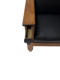 1920s Art Deco Lounge Chair by Anton Lucas in Solid Oak & Ebony