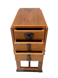 1920s Art Deco Jewelry Cabinet Amsterdamse School, Oak & Ebony