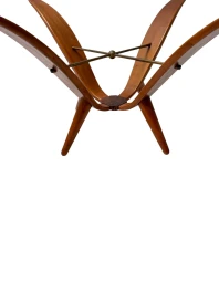 Mid-Century Modern Coffee Table by A.A. Patijn, Walnut & Brass