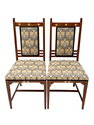Arts & Crafts Side Chairs by Onder den Sint Maarten, Walnut, 1900s