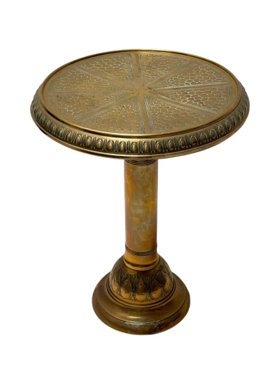 Art Deco Side Table Amsterdamse School, Brass 1920s