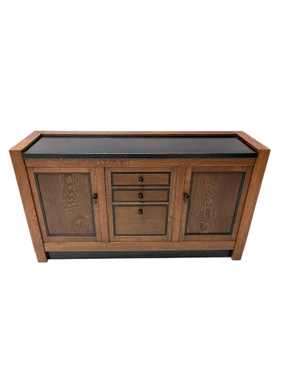 Art Deco Credenza by J.A. Muntendam, Solid Oak, Dutch Design, 1920s